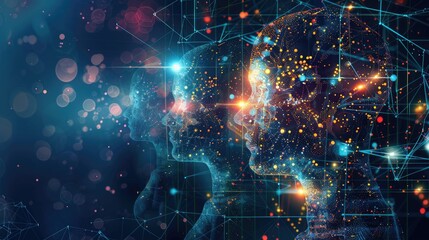 Interplay of human head silhouettes technology and fractal patterns in the context of artificial intelligence computer science and upcoming advancements