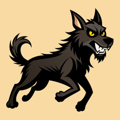 vector illustration of wolf