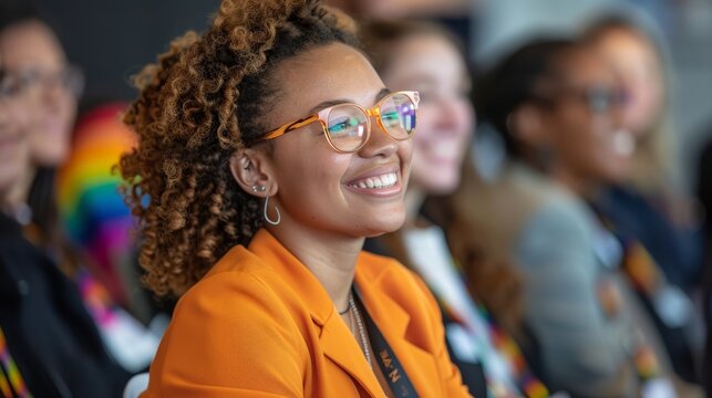 Corporate training session on LGBTQ+ rights and activism, educating global workforce on the importance of allyship, equality, and creating a supportive work environment. The session includes