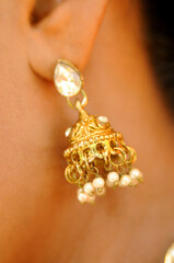 weddin bridal jewellery gold earring