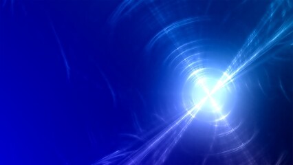 Futuristischer blauer Lichteffekt in hell leuchtender Energiestruktur. Geschwindigkeitseffekt....