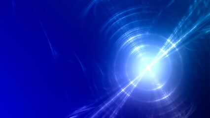 Futuristischer blauer Lichteffekt in hell leuchtender Energiestruktur. Geschwindigkeitseffekt....