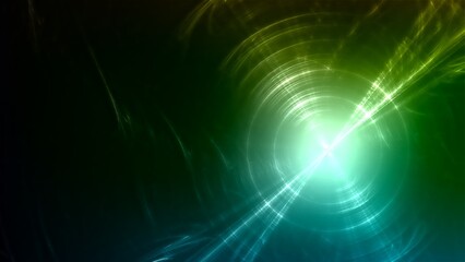 Futuristischer grüner Lichteffekt in hell leuchtender Energiestruktur. Geschwindigkeitseffekt....