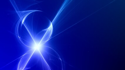 Futuristischer blauer Lichteffekt in hell leuchtender Energiestruktur. Geschwindigkeitseffekt....