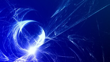 Futuristischer blauer Lichteffekt in hell leuchtender Energiestruktur. Geschwindigkeitseffekt....