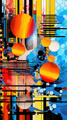 Abstract Surreal Image Pattern Background, Everyday Elements in Absurd Contexts, Texture, Wallpaper, Background, Cell Phone Cover and Screen, Smartphone, Computer, Laptop, 9:16 Format - PNG