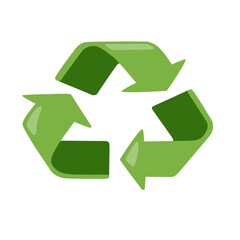 recycle symbol on a white background