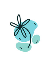 Icons illustration floral art design decoration minimalist line flower nature