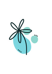 Icons illustration floral art design decoration minimalist line flower nature