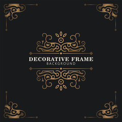 Elegant gold decorative frame design background