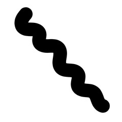 Fototapeta premium Curly bold lines brush strokes. Vector design resembling scribbled brush strokes. Hand-drawn curved lines of marker.