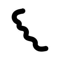 Curly bold lines brush strokes. Vector design resembling scribbled brush strokes. Hand-drawn curved lines of marker.