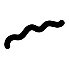 Obraz premium Curly bold lines brush strokes. Vector design resembling scribbled brush strokes. Hand-drawn curved lines of marker.
