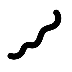 Curly bold lines brush strokes. Vector design resembling scribbled brush strokes. Hand-drawn curved lines of marker.