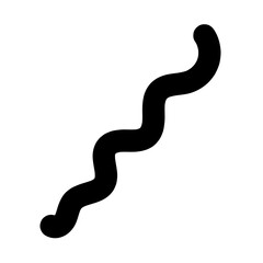 Curly bold lines brush strokes. Vector design resembling scribbled brush strokes. Hand-drawn curved lines of marker.