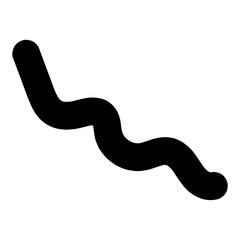 Curly bold lines brush strokes. Vector design resembling scribbled brush strokes. Hand-drawn curved lines of marker.