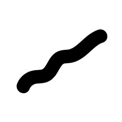 Curly bold lines brush strokes. Vector design resembling scribbled brush strokes. Hand-drawn curved lines of marker.