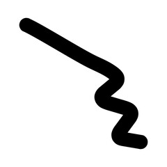 Curly bold lines brush strokes. Vector design resembling scribbled brush strokes. Hand-drawn curved lines of marker.