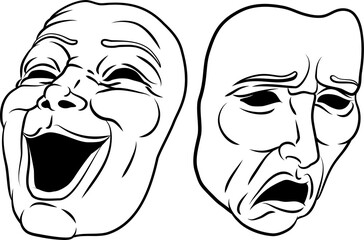 Theater Or Theatre Drama Comedy And Tragedy Masks
