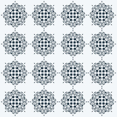 Flat mandala seamless pattern template