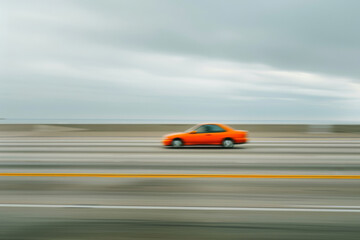 Minimalist Photography: Cruising Through Life in an Orange Sports Car &mdash; Art, Attitude, and the Journey from Hustle to Retirement on a Gray-Sky Highway