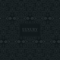 dark ethnic seamless pattern template