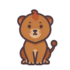 Obraz premium Lion transparent, simple icon, easy to use and convenient.