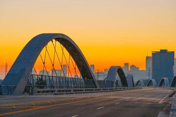 Sunset 6th Street Bridge Arch Pattern, Los Angeles