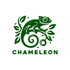 Chameleon logo set design vector illustration. Chameleon logo design
