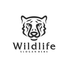 Cheetah logo vector template, Creative Cheetah head logo design concepts