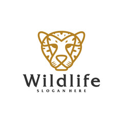 Cheetah logo vector template, Creative Cheetah head logo design concepts