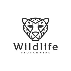 Cheetah logo vector template, Creative Cheetah head logo design concepts