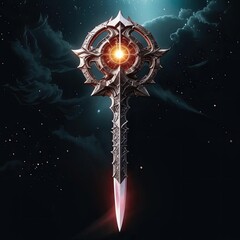 A mythical blade, a book cover.