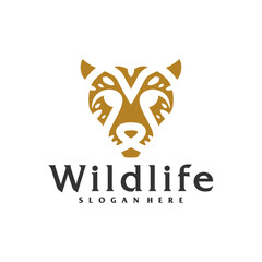 Cheetah logo vector template, Creative Cheetah head logo design concepts