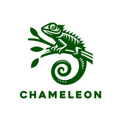 Chameleon logo set design vector illustration. Chameleon logo design