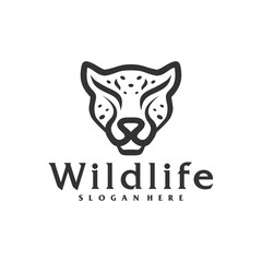 Cheetah logo vector template, Creative Cheetah head logo design concepts