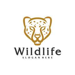 Cheetah logo vector template, Creative Cheetah head logo design concepts