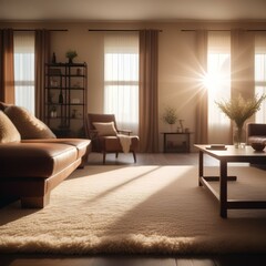 Modern bright interiors apartment Living room