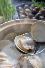 ハマグリのしゃぶしゃぶ、蛤鍋、蛤料理