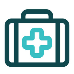 first aid kit icon for illustration