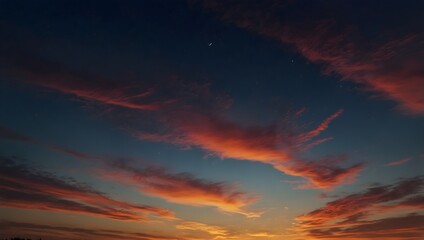 Fototapeta premium dance of colors in the sky as day transitions to night against a gradient background ai_generated