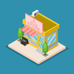 store isometric illustration