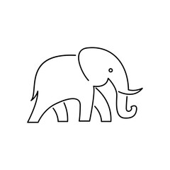 Elephant Logo. African indian Wildlife Elephant Logo Icon Vector Illustration design