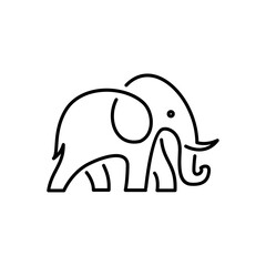 Elephant Logo. African indian Wildlife Elephant Logo Icon Vector Illustration design