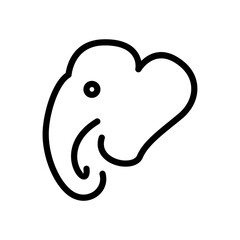 Elephant Logo. African indian Wildlife Elephant Logo Icon Vector Illustration design