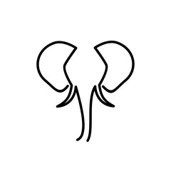 Elephant Logo. African indian Wildlife Elephant Logo Icon Vector Illustration design