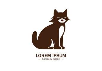 Cat kitten Logo Design icon vector silhouette isolated