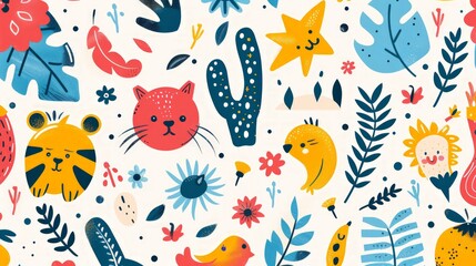 Obraz premium Hand-Drawn Doodles Pack: Create a pack of hand-drawn doodles with whimsical and playful designs,