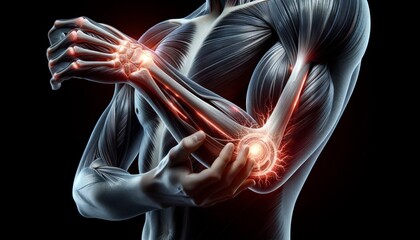 Illuminated Elbow Pain Anatomy
