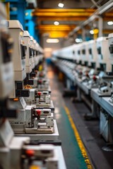 Obraz premium Industrial interior of a factory for the production of household appliances.